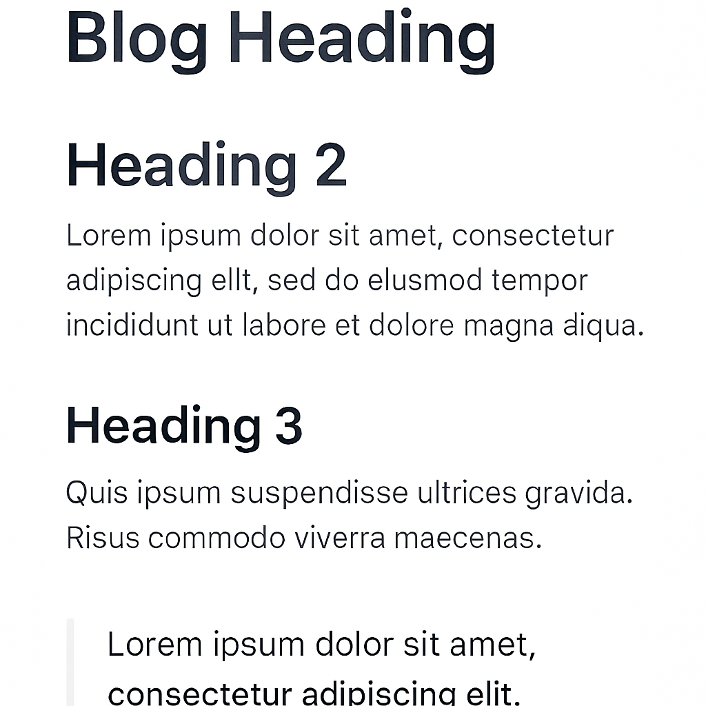 Sample font styling on the blog