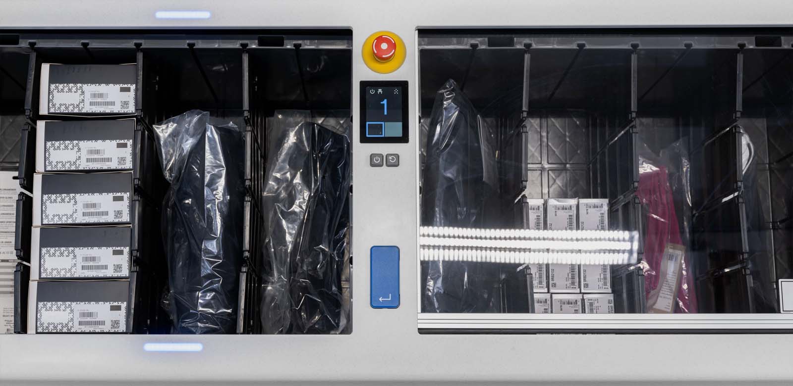 AutoStore FusionPort workstation Bin opening with SKUs inside